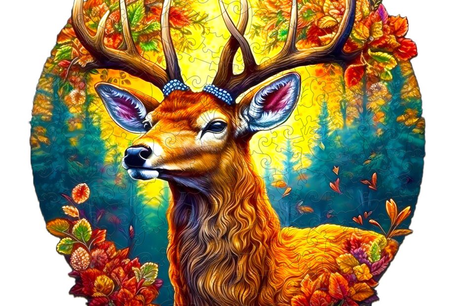 Drevená skladačka-DEER OF LIFE-1 66d211536855f