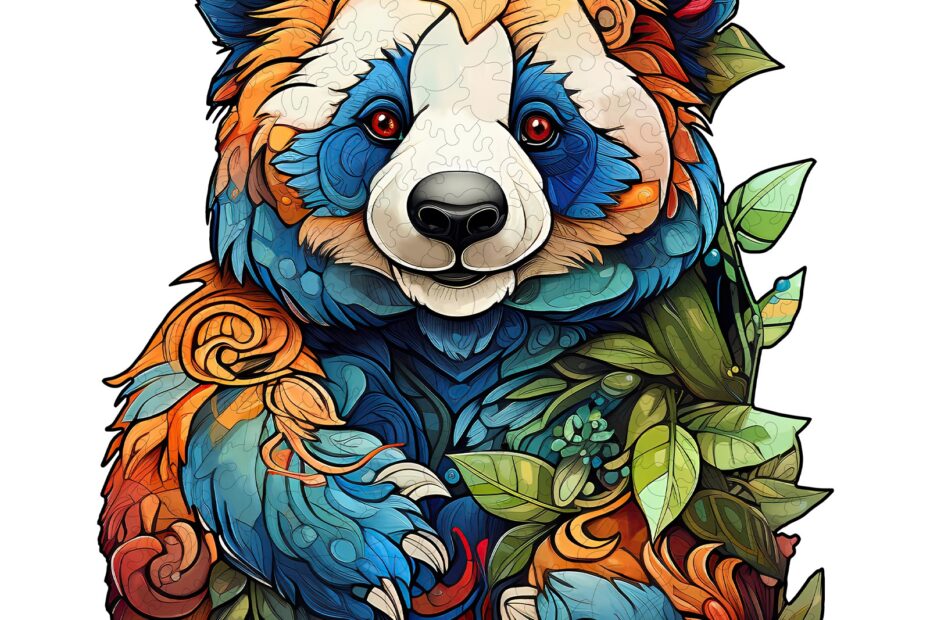 Drevená skladačka – Krásna panda 66d31dc870e9e