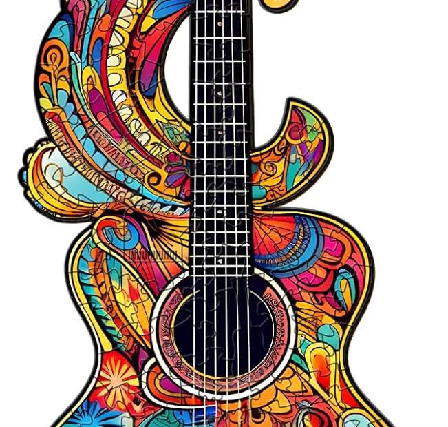 Drevená skladačka – krásna gitara 66ed136b59355