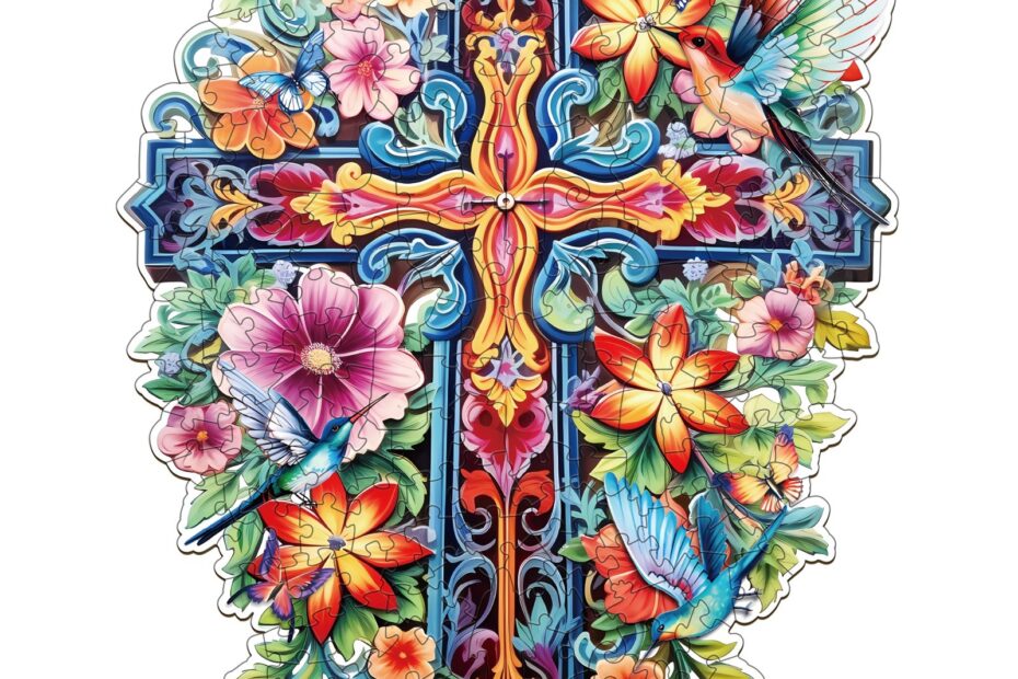 Drevené puzzle – Požehnaný kríž-2 66e8ed42670ae