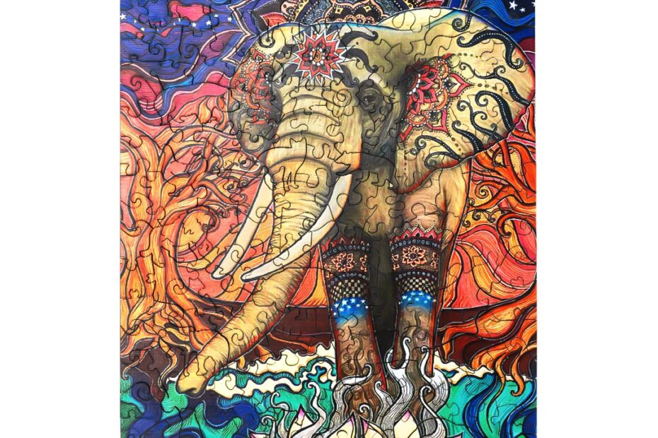 Drevené puzzle – Bohemský slon 66ec97bde5ebd