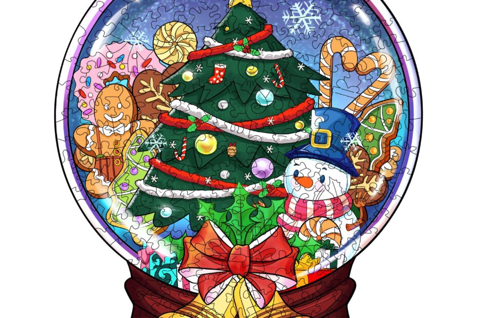 Drevené puzzle-CHRISTMAS CRYSTAL BALL 66d6e8150cb71