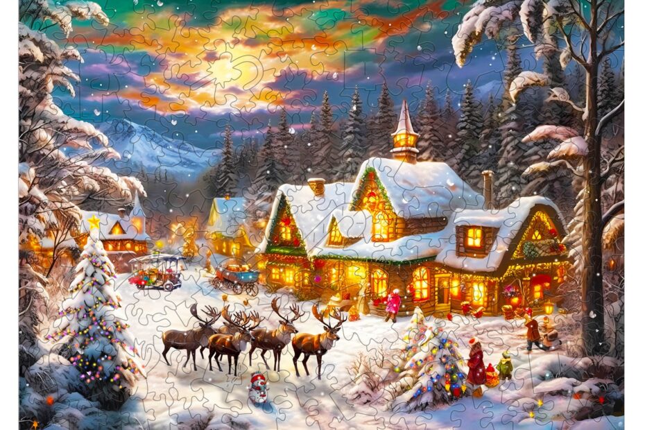 Drevené puzzle – vianočný sneh 66e33f4563e66