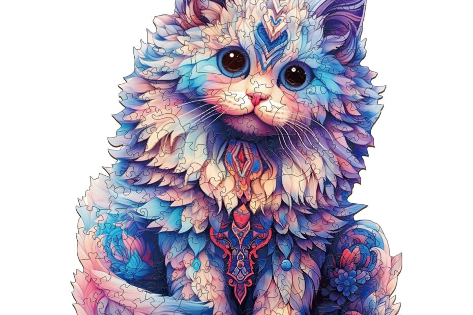 Drevená skladačka – roztomilá mačka Ragdoll 66db83621b0a1