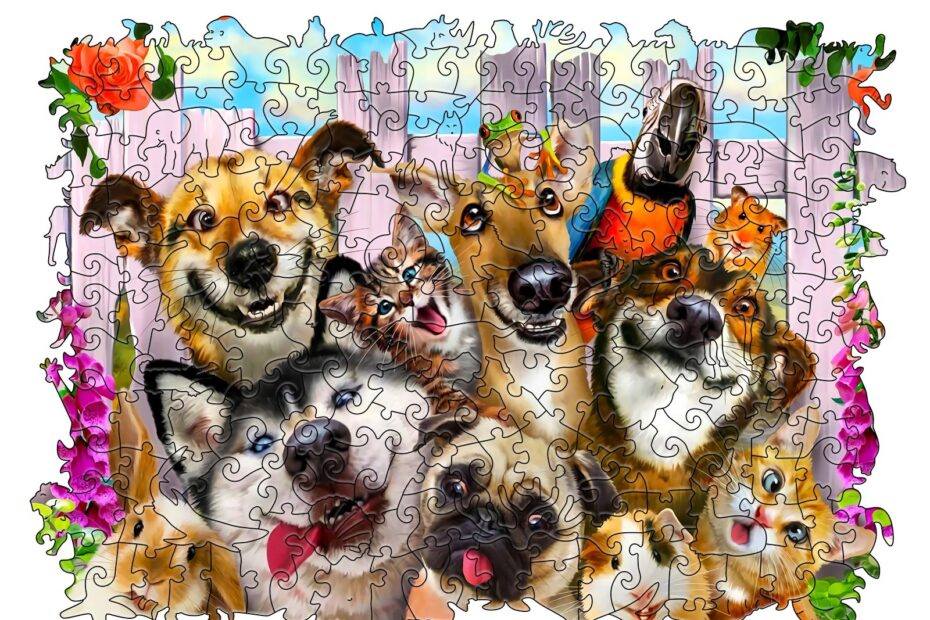 Drevené puzzle-FUNNY DOGS 66ec6e74dff56