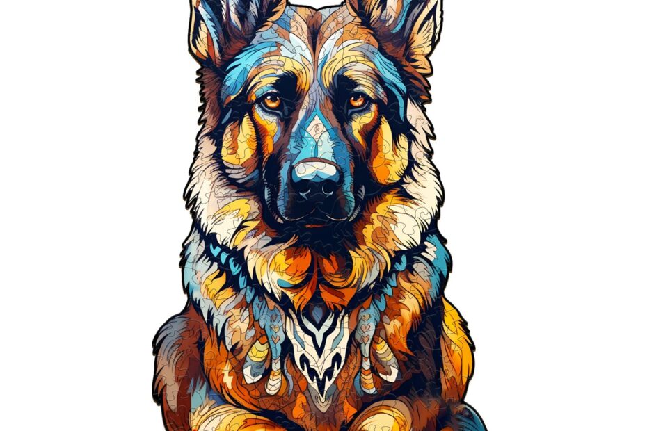 Drevené puzzle – nemecký ovčiak 66e8296057ebe