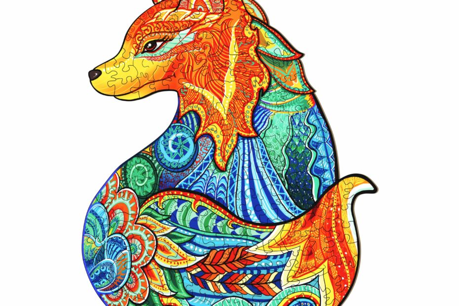 Drevené puzzle – LEISURELY FOX 66d59ce1ed950