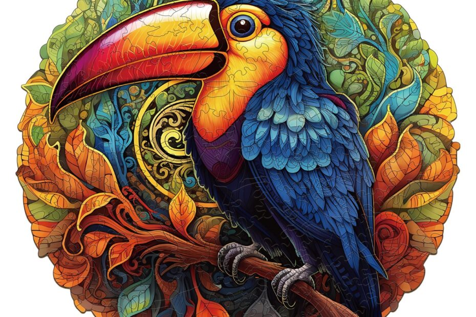 Drevené puzzle-živé tukany 66db97e9e66e8