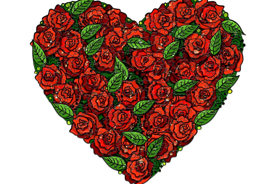 Drevené puzzle – LOVE ROSES 66e54d360f23d