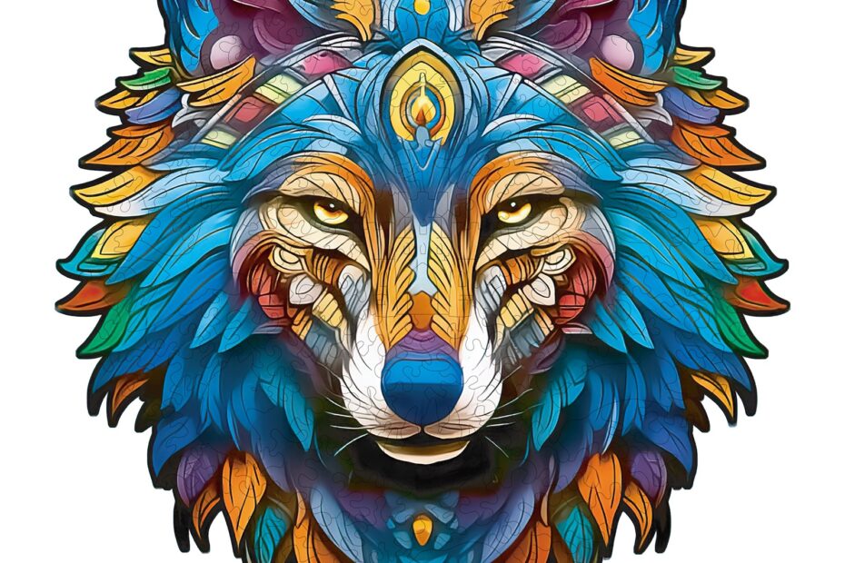 Drevené puzzle – majestátny vlk 66d49b271713d