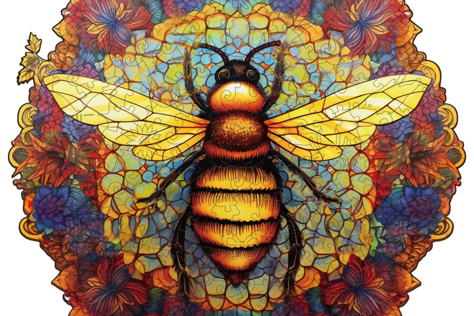 Drevené puzzle-MANDALA BEE 66ed281ee0b8a