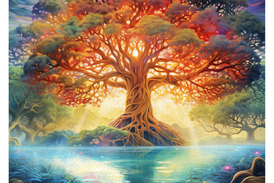 Drevená skladačka – Twilight Divine Tree 66e76577ed915