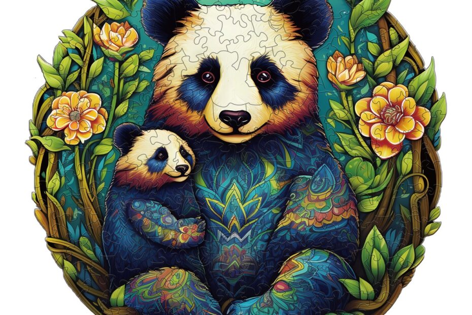Drevené puzzle – Pandia rodina 2 66e4b29cece64