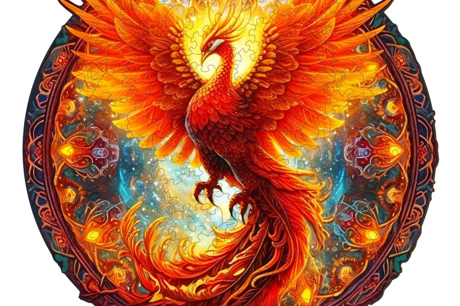 Drevené puzzle – Fénix 66e682bf221e0