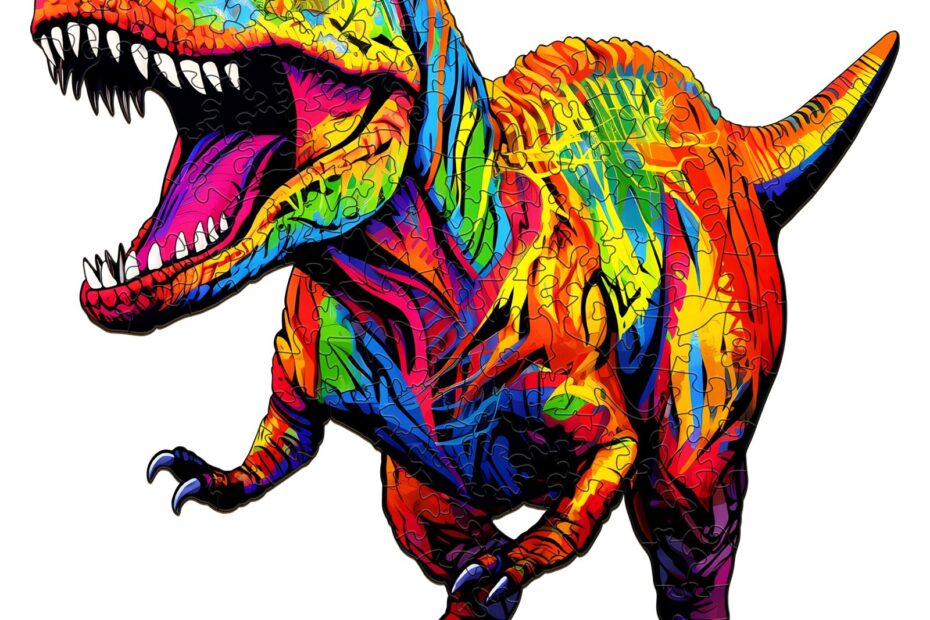 Drevené puzzle-Roaring T-rex 66d9a8d2eb043