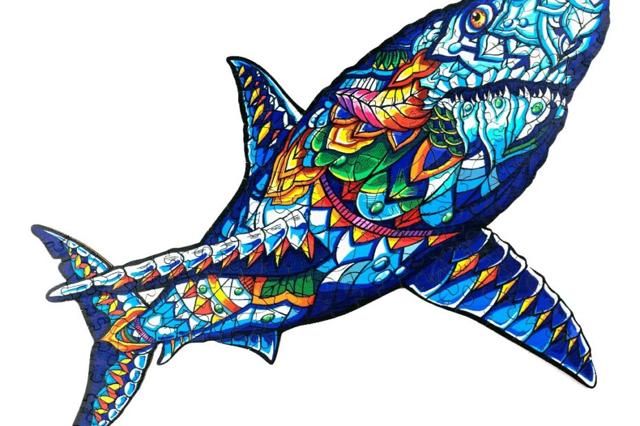 Drevená skladačka-SHAKE SHARK 66dbcb7098120
