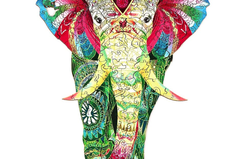 Drevené puzzle-SHINY ELEPHANT 66dade405dcf3