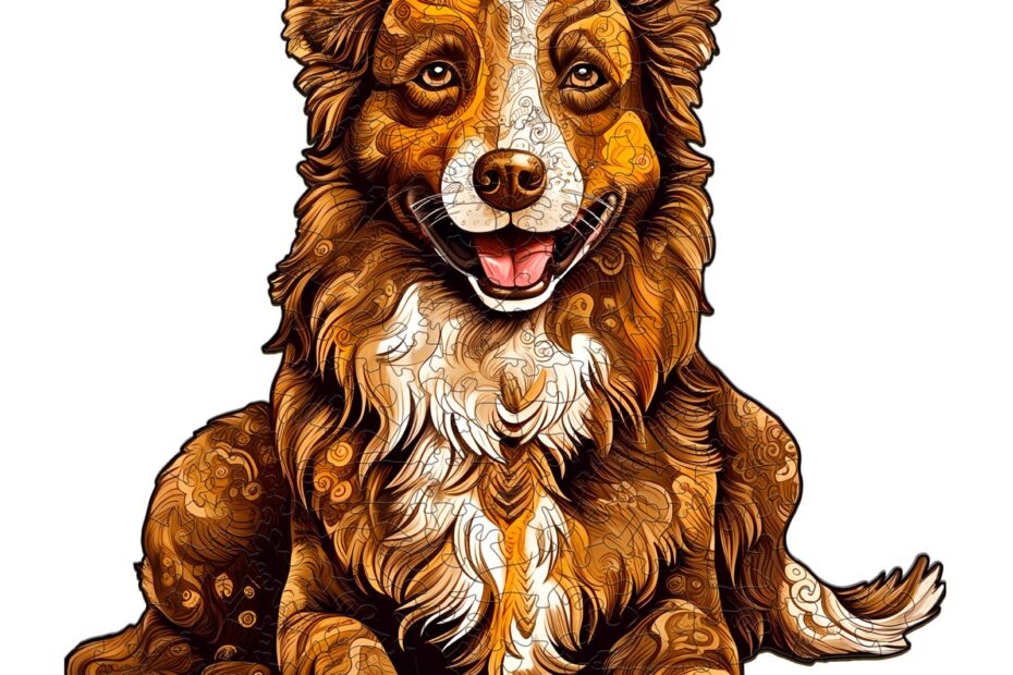 Drevené puzzle – inteligentná border kólia 66e2a4891cb85