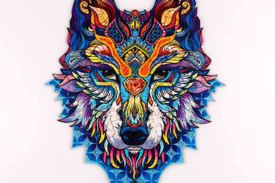 Drevené puzzle-SNOW WOLF 66e6301e56fb7