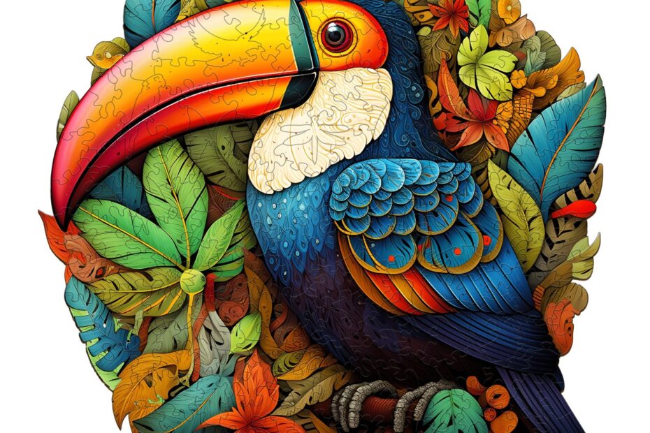 Drevené puzzle-štrikujúce tukany 66dce1dc45a9c