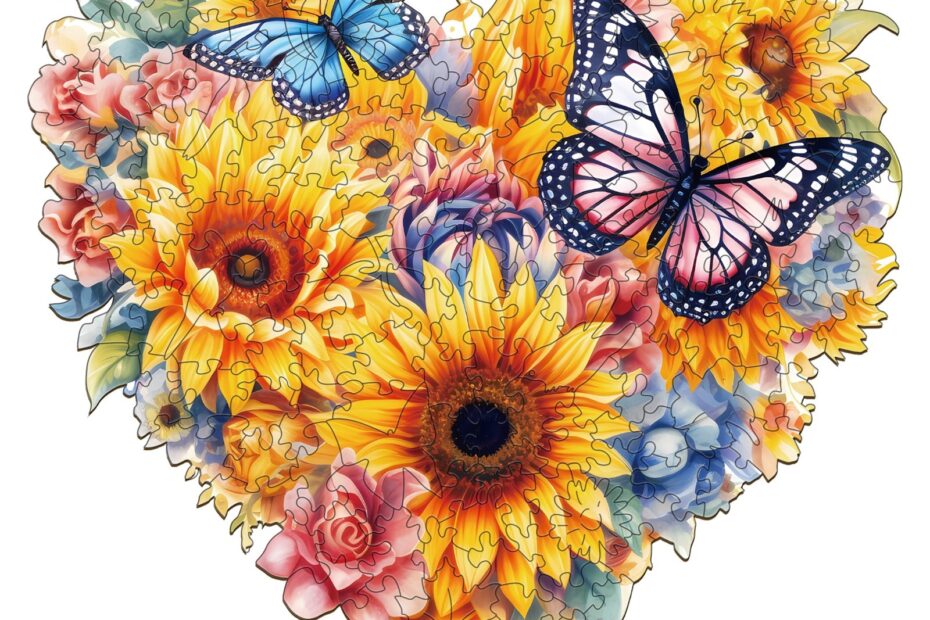 Drevené puzzle – slnečnica a motýľ 66e1eae8abe1a