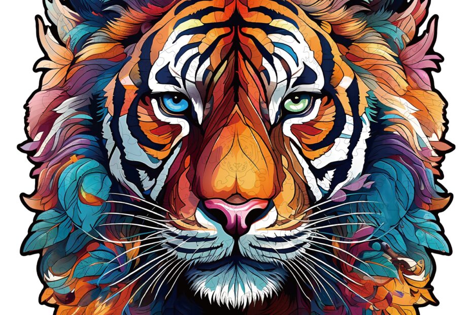 Drevená skladačka – Drsný tiger 66d3d782e919f
