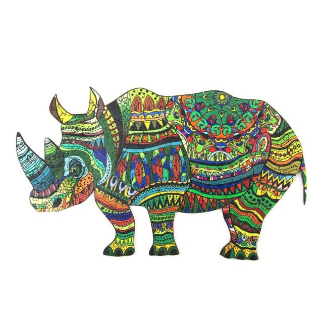 Drevená skladačka-WATHCHFUL RHINO 66d69eb0caef1