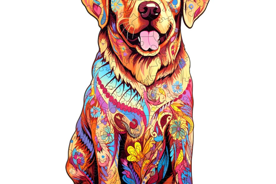 Drevená skladačka – slušne vychovaný labrador 66ea9e78b69b4