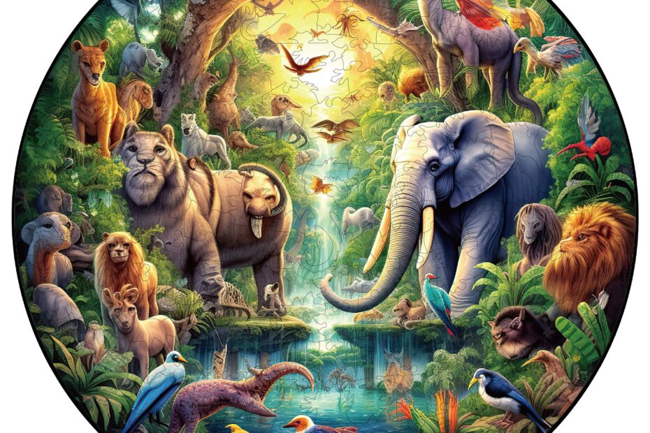 Drevené puzzle – nádherné zvieratá 66eeedbf5f356