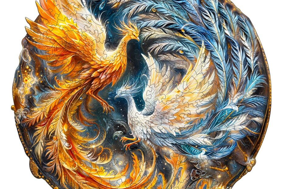 Drevené puzzle – Yin Yang Phoenix 2 66e74669cf702