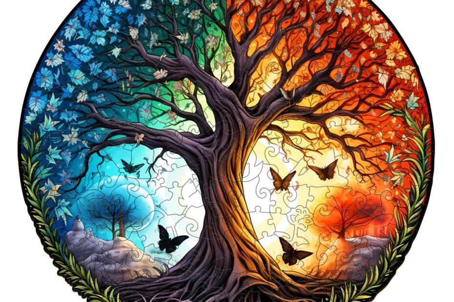 Drevené puzzle – IN JANG STROM ŽIVOTA – 8 66dbf4f7e82ab